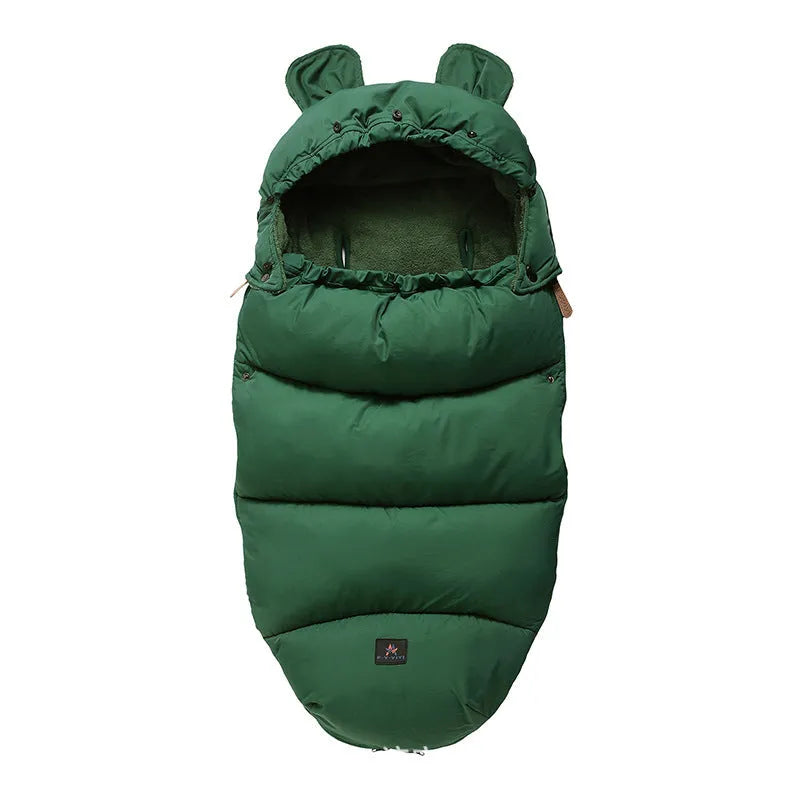 100cm cotton blend baby stroller sleeping bag in silkworm cocoon style on a pram