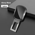 Car safety plug with bayonet belt extension joint in zinc alloy plating, chrome colour, no car logo