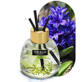 Glass bottle car fragrance ornament for loose incense in one of six colour options.