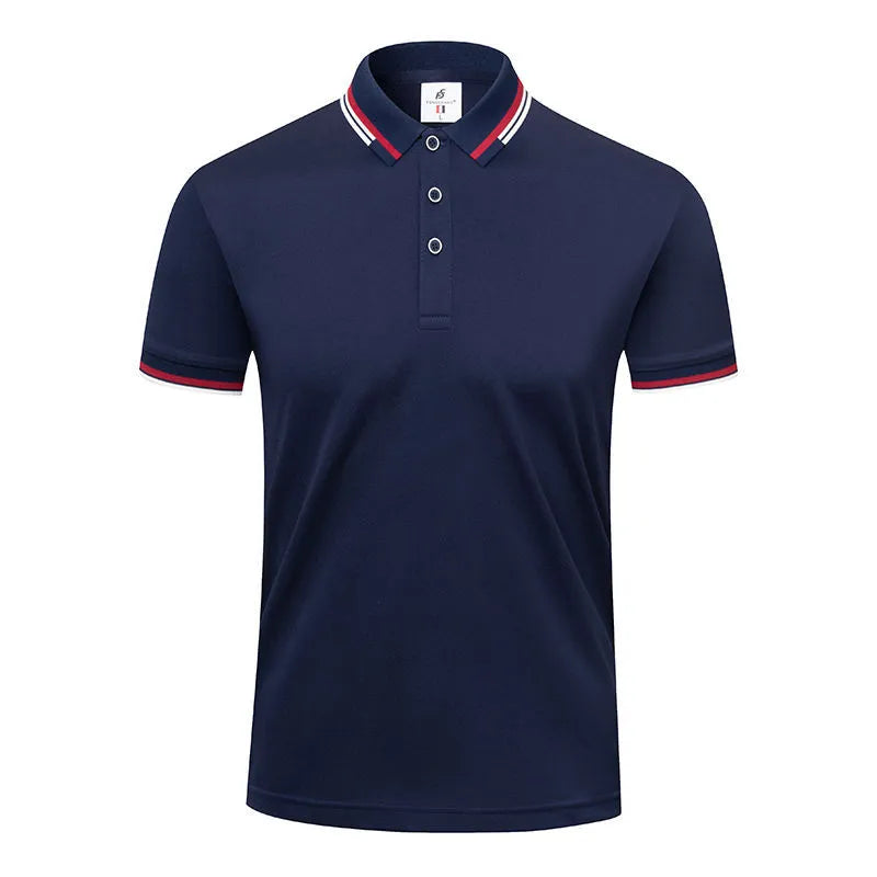 190g ice cotton lapel short sleeve top in bean green, men's casual shirt