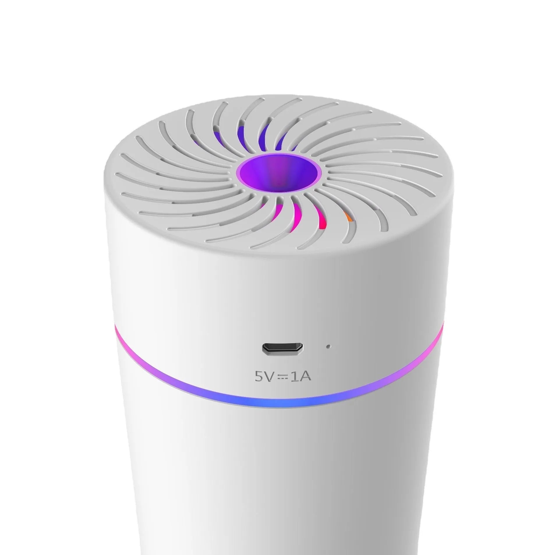 Car USB mini humidifier with aromatherapy function in black and white colour options