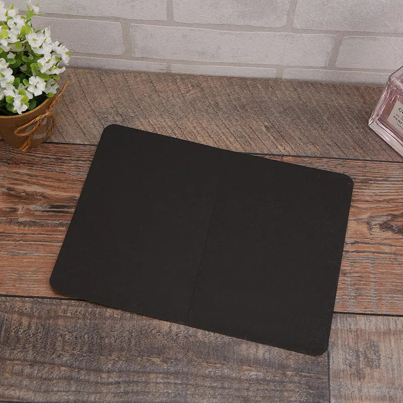 A pack of 100 blank folded kraft paper cards in 10x15cm size, shown in black, brown, and white colours.