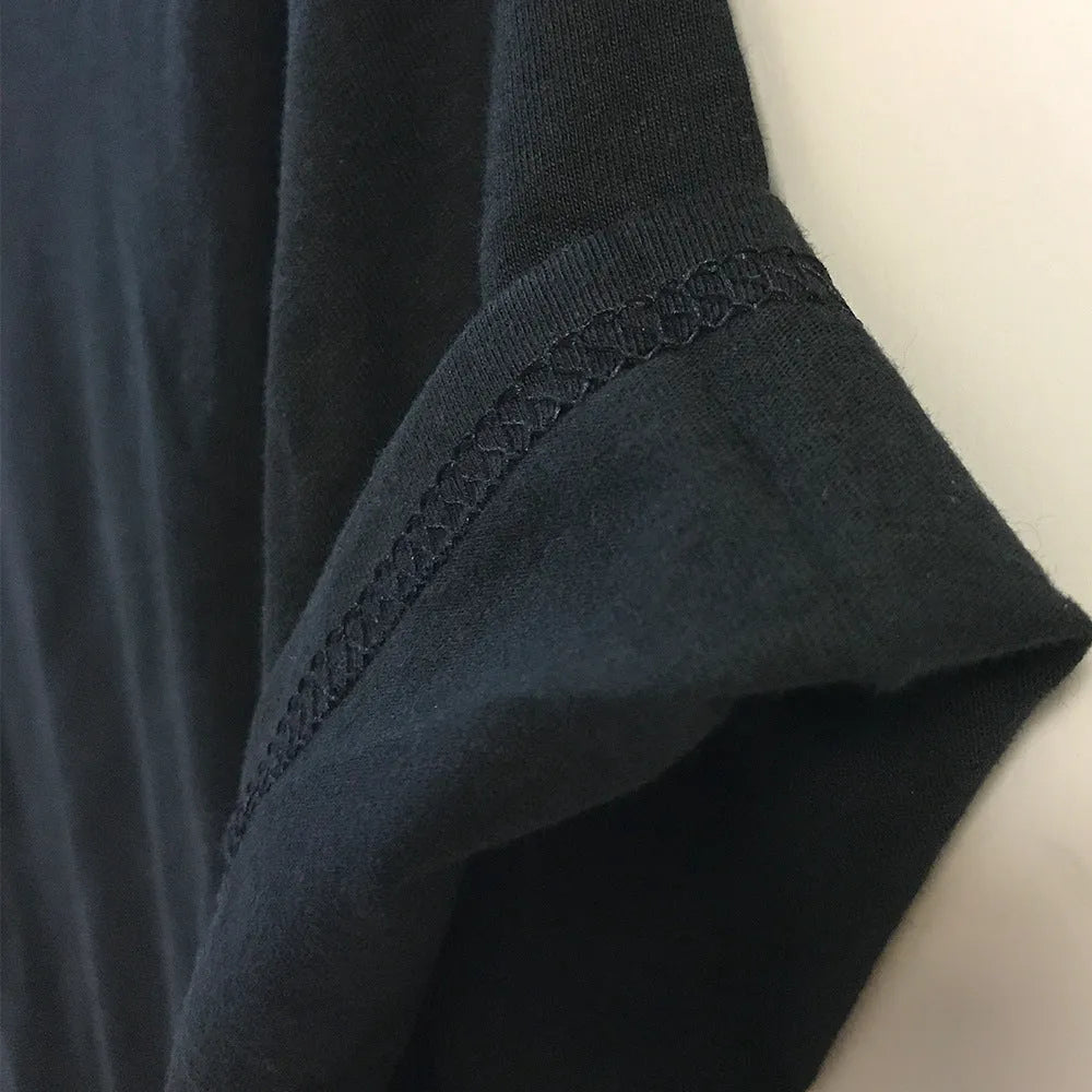Pure cotton loose fit t-shirt with short sleeves in black or white colour options