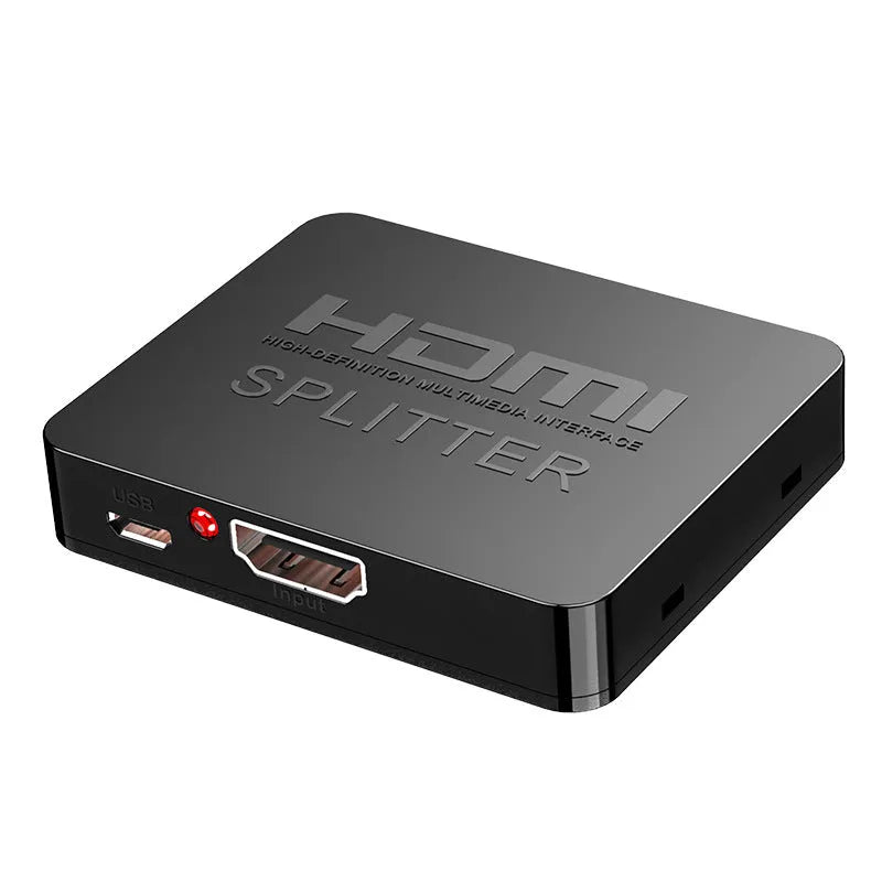 4K HDMI distributor splitting one input to two outputs with multiple interface options