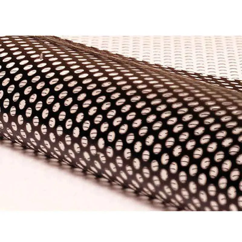 Perforated automotive colour changing film roll showing mesh pattern and dimensions