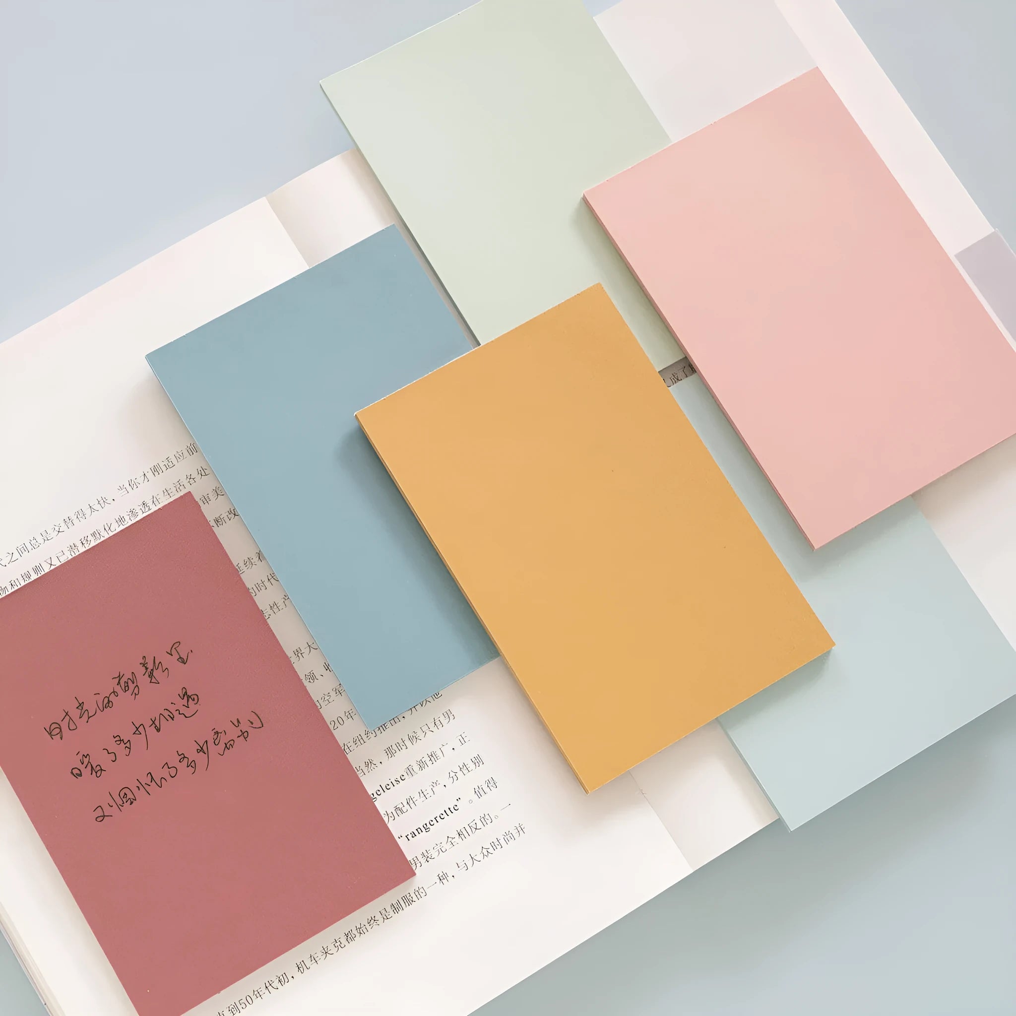 Pack of 150 coloured sticky notes in six colours, each measuring 12cm by 8cm.