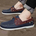 Men's solid colour casual shoes with round toe and flat heel in artificial PU leather