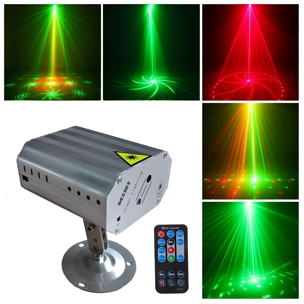JC-24 in one KTV laser light with red and green lasers, 30W indoor unit, 105*90*52mm, voice-activated control