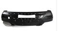 Black plastic car bumper for front or rear vehicle protection
