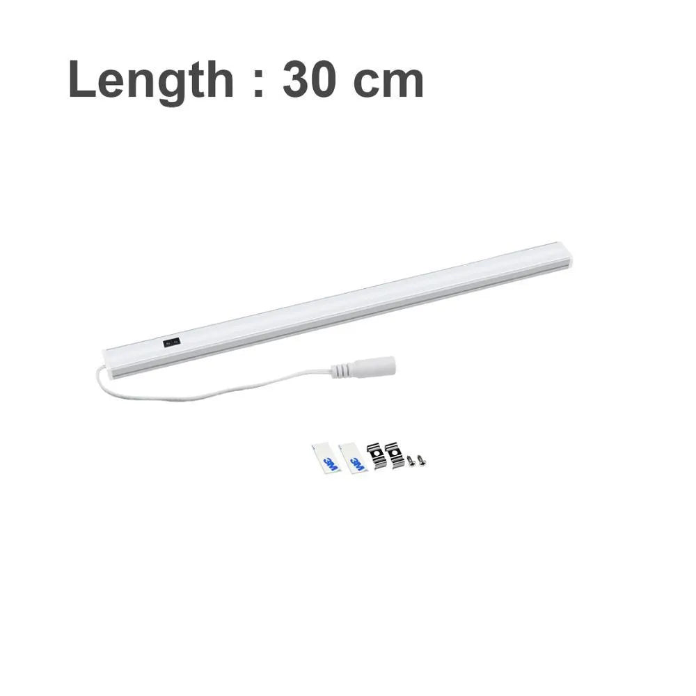 Aluminium profile LED strip light bar for cabinet and bookshelf installation.
