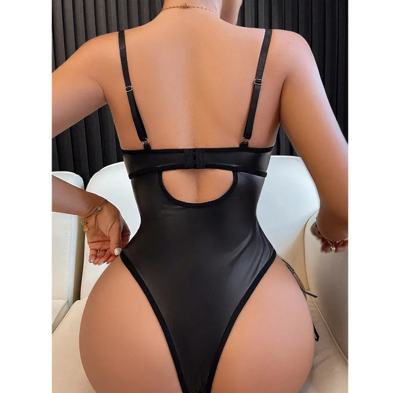 Women's push-up strappy lingerie one-piece suit in polyester available in multiple colours