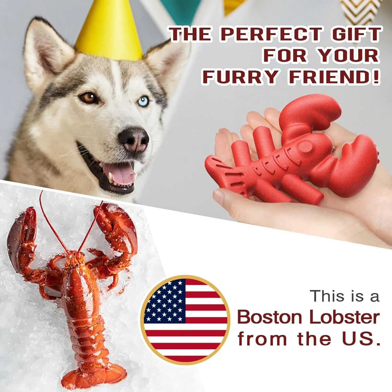 Red nylon dog chew toy for large dogs and aggressive chewers measuring 170mm