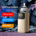 Baby bottle insulation sleeve with USB charger showing universal design for milk warming