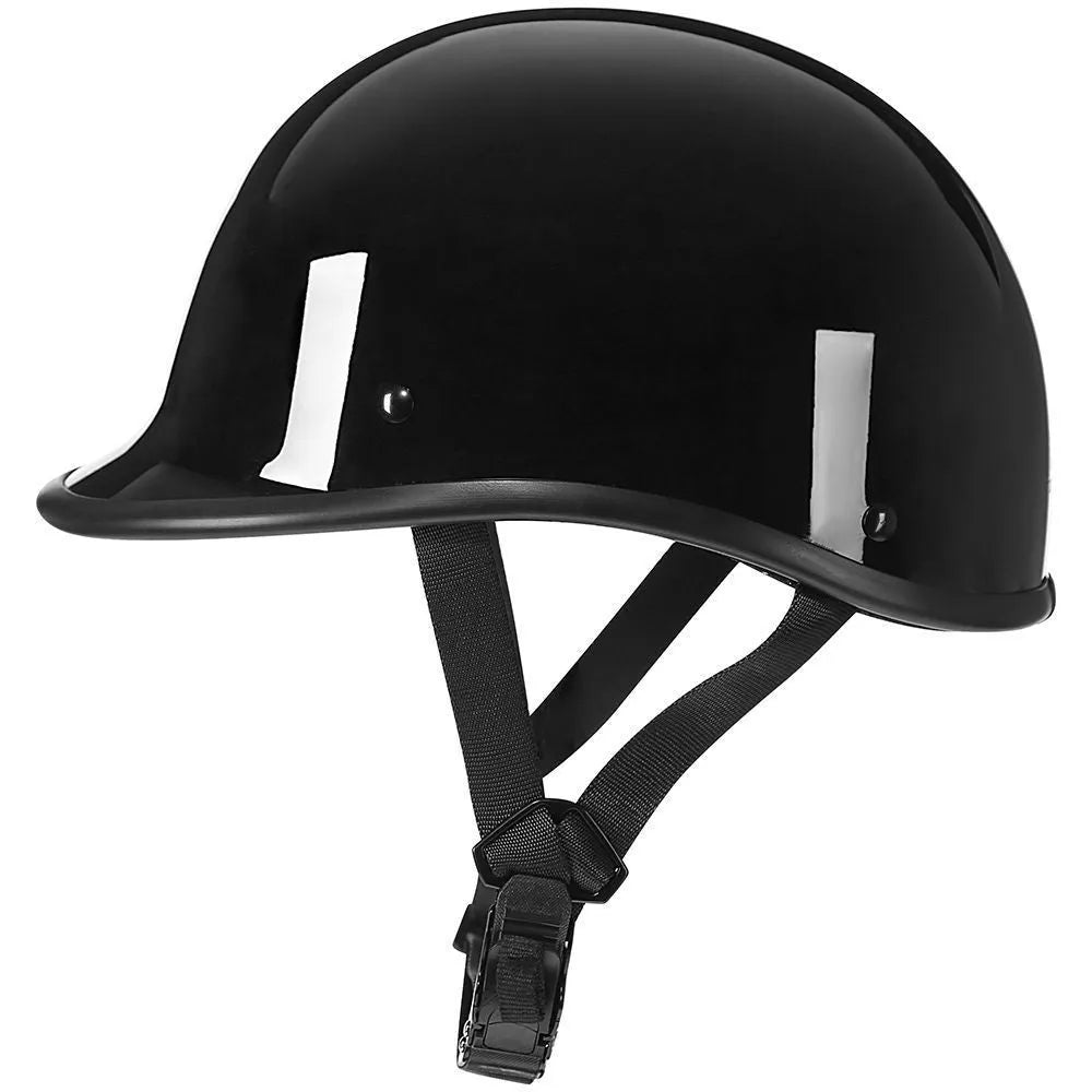 Retro style motorcycle helmet with ABS construction in multiple colour options