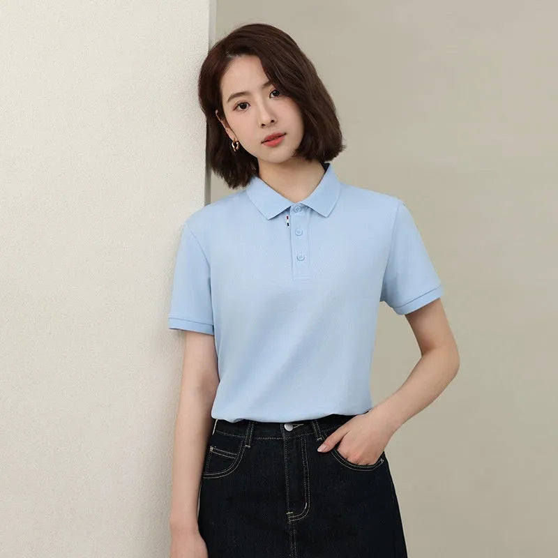 Solid colour ice silk catering polo shirt for hospitality staff, shown in multiple colour options.