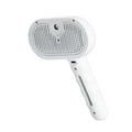 Chevaroo 3-in-1 self-cleaning pet steam brush with silicone bristles and nano mist, green colour, on white background