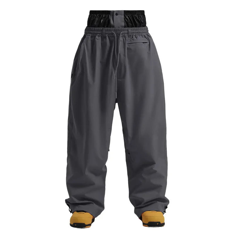 New Loose Single-board Windproof Waterproof Breathable Wide-leg Work Pants in Khaki