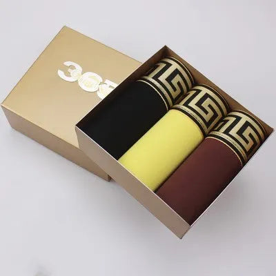 Men's 3 pack mid-waist plain boxer shorts in assorted colours cotton blend