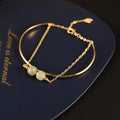 Women's jade lucky beads bracelet with gold inlay treatment showing single, double, and three beads versions