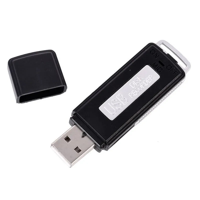 Portable USB recorder 8GB voice recorder mini digital audio recorder with microphone rechargeable black