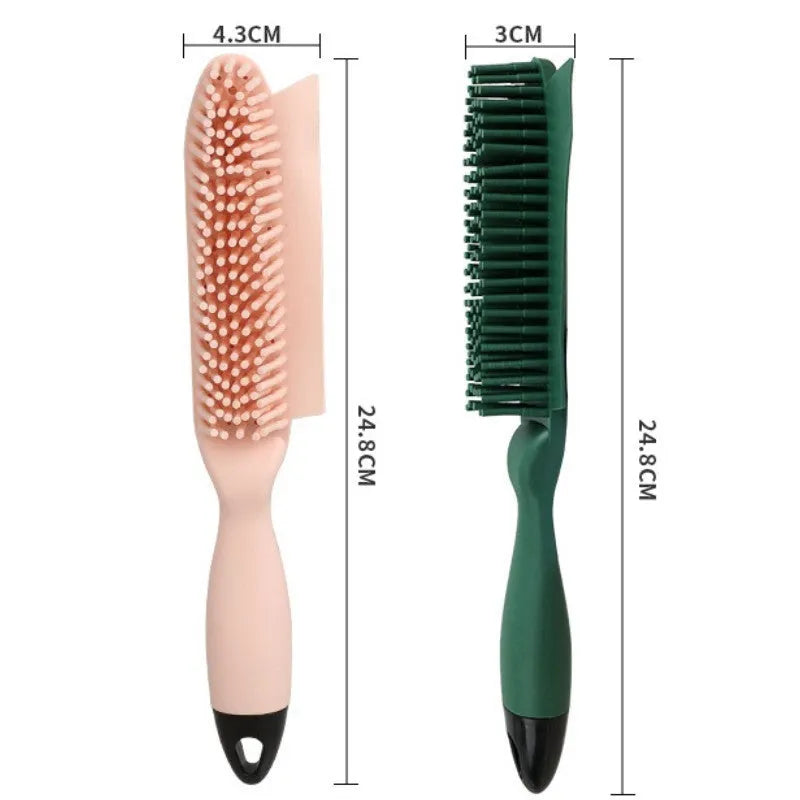 Green pet grooming brush with circular rubber massage teeth for dog and cat hair removal