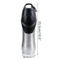 Stainless steel pet water bottle in 350ml, 600ml, or 750ml, in 201 or 304 steel and blue, red, or natural colour