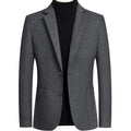 Men's slim-fit wool-blend suit jacket in grey, black, camel or houndstooth, non-iron finish, sizes M to 4XL