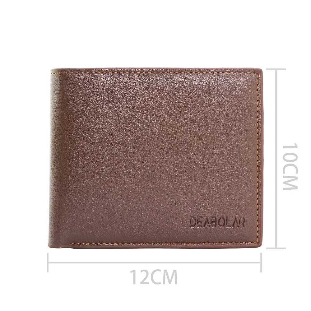 Men's leather wallet with a zipper closure, shown in one of seven available colours.