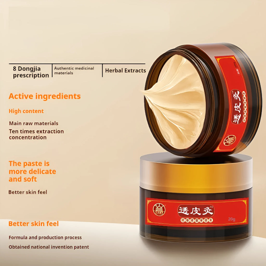 Bestlife herbal analgesic moxibustion paste tube, 20g, Baishi grass translucent colour for joint and muscle pain relief.
