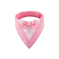 Triangular pet bib scarf on dog with snap fastener closure in multiple colour options