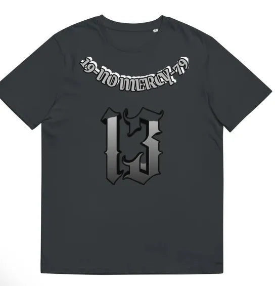 Men's black casual T-shirt with a 3D digital print design on the front, featuring short sleeves and a round neck.