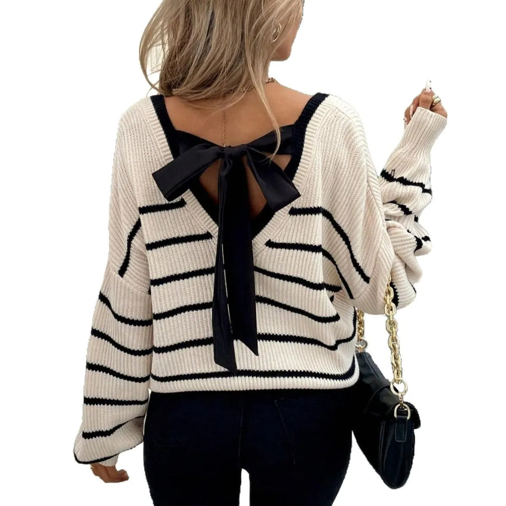 Apricot CR89031 striped loose fit pullover top for women plus size belly covering summer casual