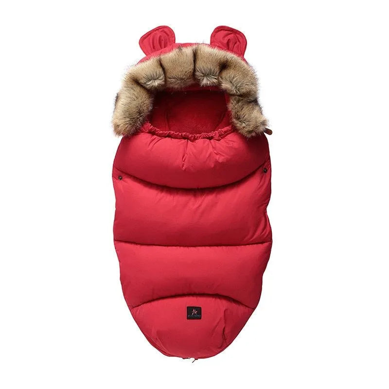100cm cotton blend baby stroller sleeping bag in silkworm cocoon style on a pram
