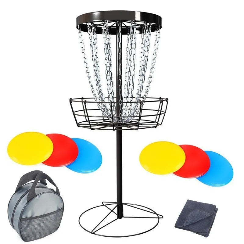 Golf chain rack blocking net with iron frame and bag stake in orange colour option