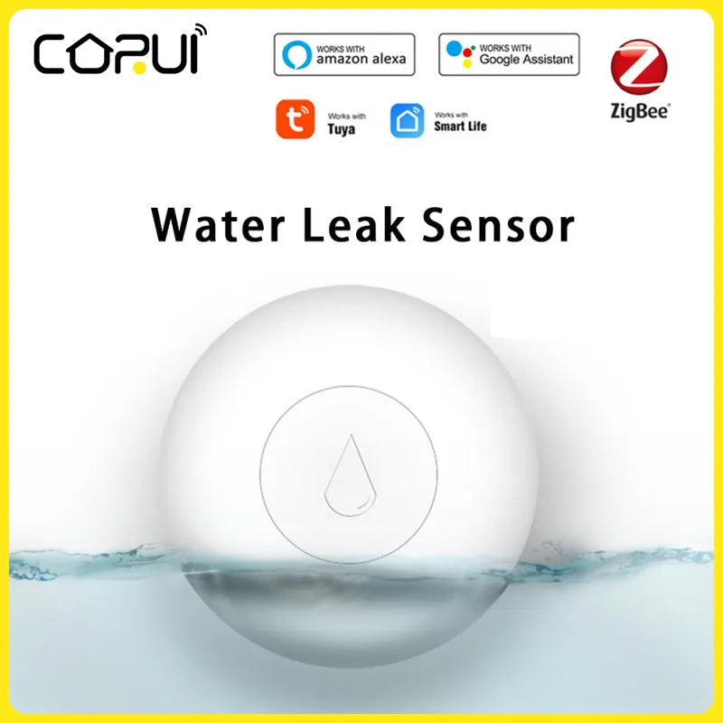 Zigbee wireless water sensor for smart home flood detection with compact 50mm design