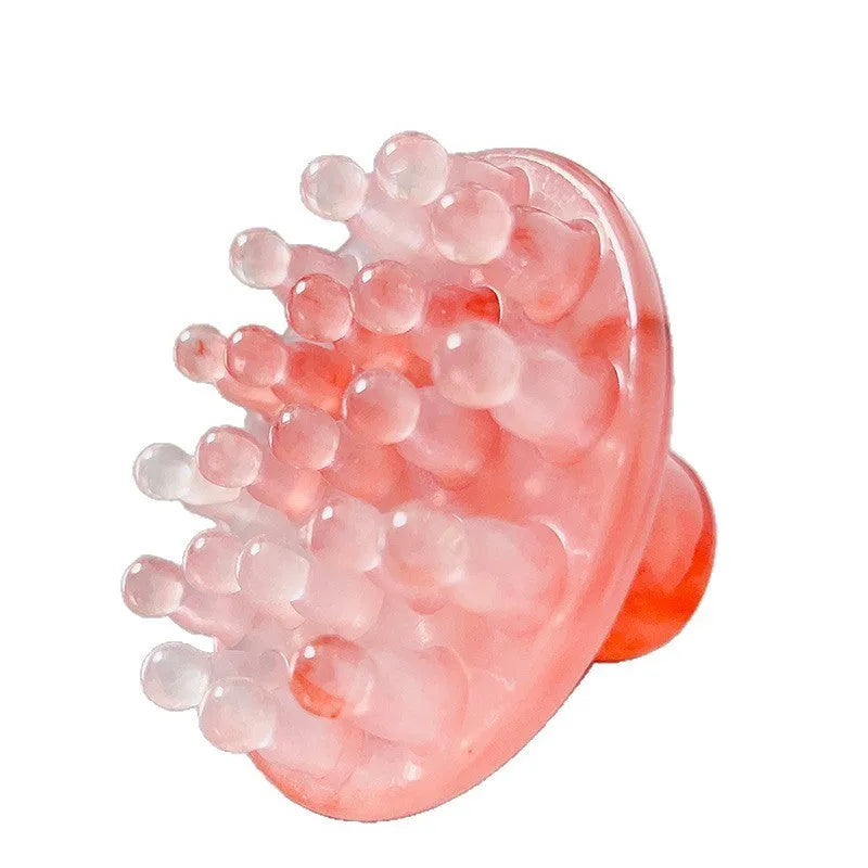 21-tooth disc massage comb for head massage in coffee brown or yellow colour options
