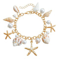 Women's summer beach waist chain and matching bracelet set with star-shaped alloy design