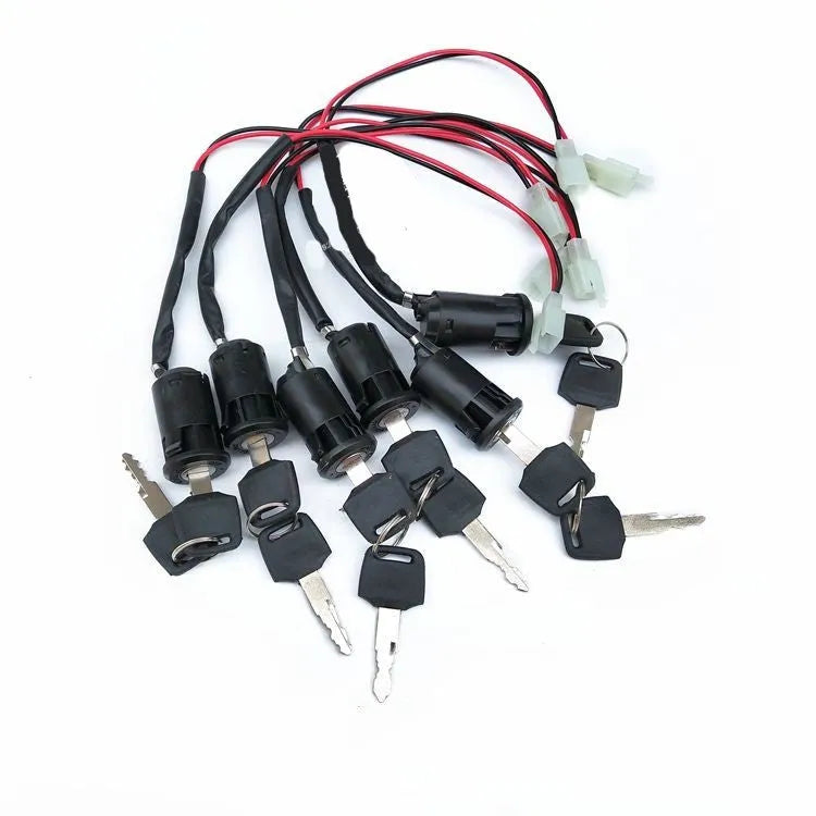 Waterproof electric car door lock with plastic housing for vehicle remote start systems