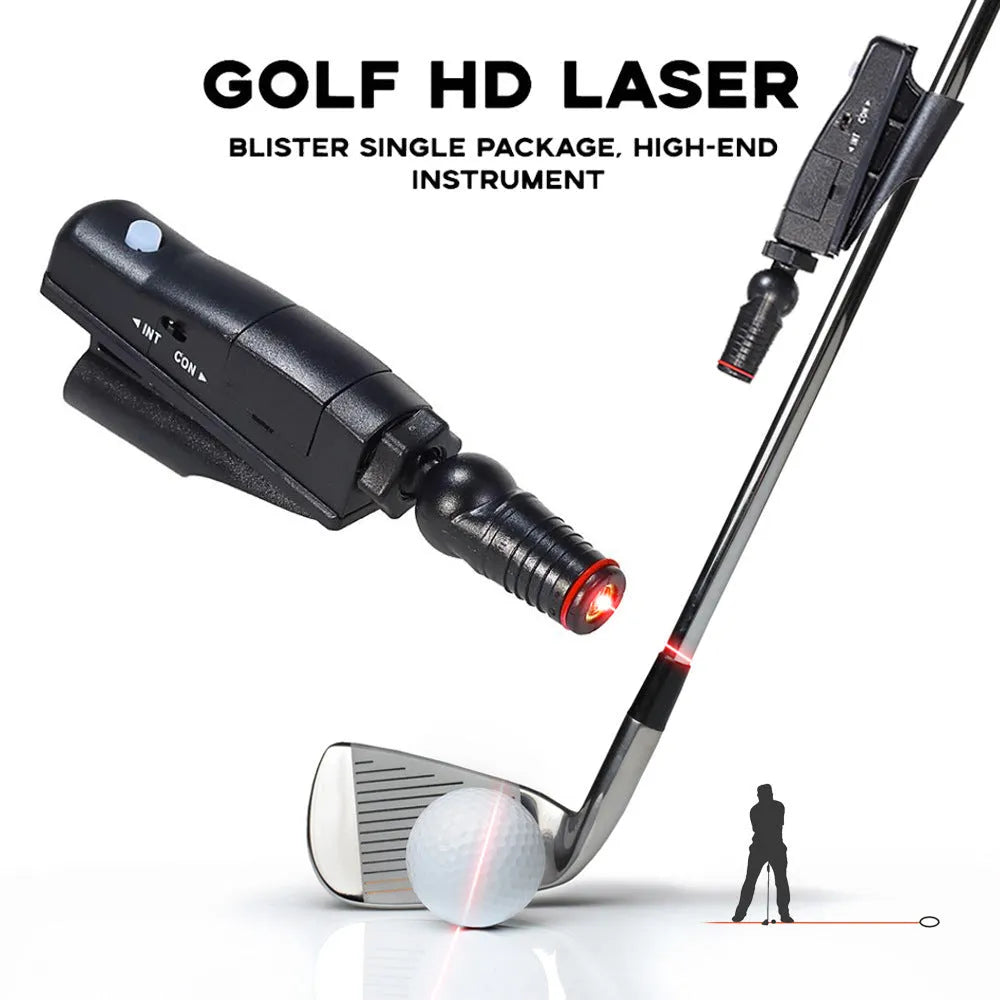 Black golf push rod laser aiming instrument for putting practice alignment