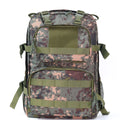 Camouflage pattern waterproof outdoor rucksack with 30x15x46 cm Oxford cloth construction and air pillow belt system