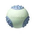 Green and pink motion-activated rolling ball dog toy for small to medium dogs