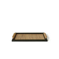 Pine wood dining tray with compartments in small and large size options