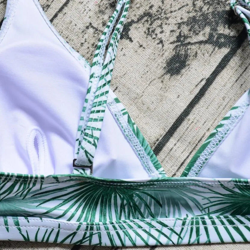 Women's push up micro bikini set with removable padded cups in multiple sizes for summer swimming