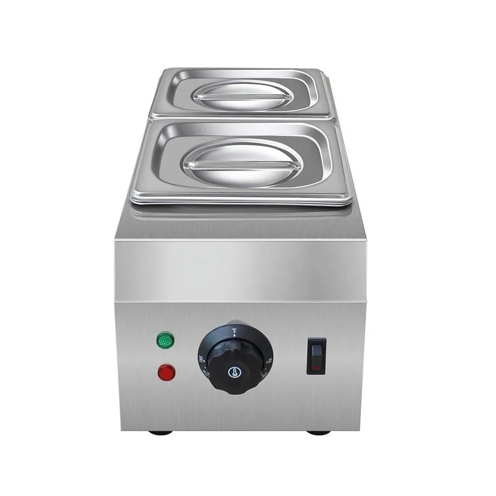 Commercial electric chocolate melting machine with double pots and temperature control display