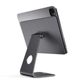 Space gray magnetic rotating desktop tablet bracket for iPad Pro 11-inch and 12.9-inch on a desk