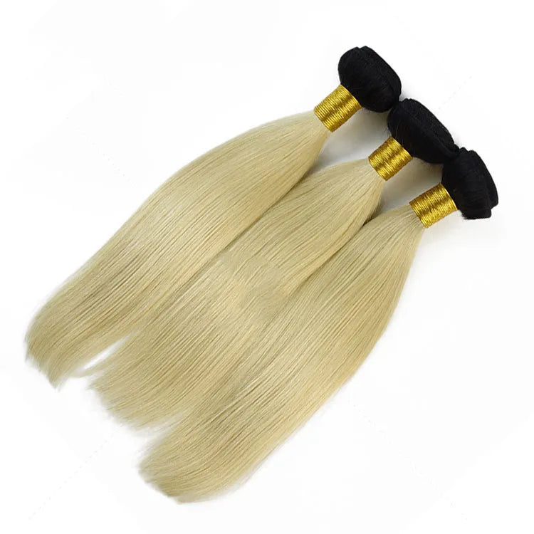 Real hair gradation spring wig in natural gradient style with long hair, available in 8 to 18 inch lengths