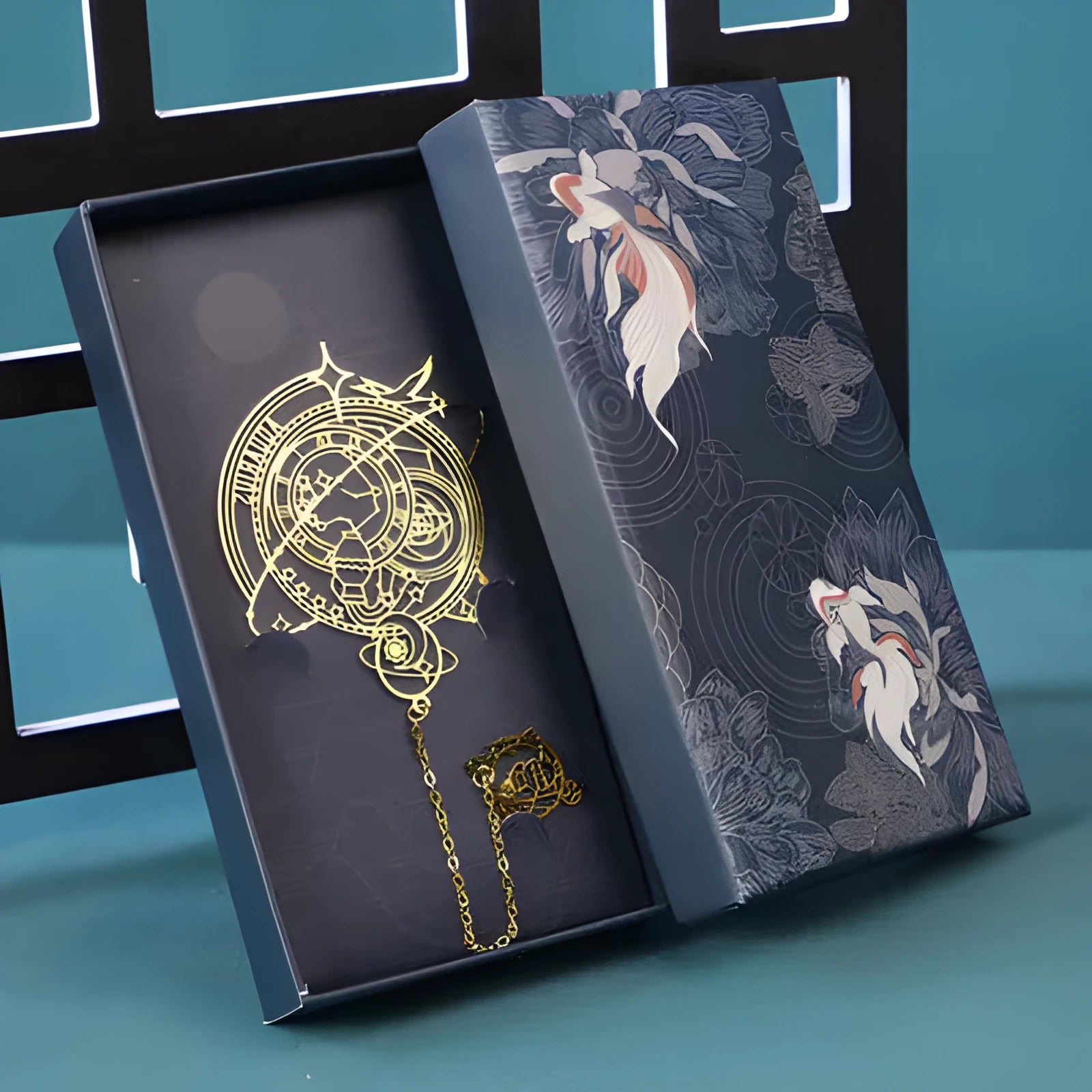Twelve Constellations Series brass hollowed-out metal bookmark with zodiac design