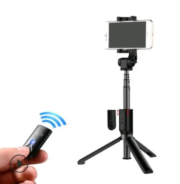 Aluminium Bluetooth tripod selfie stick with remote control extended for mobile phone photography