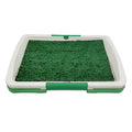 Green turf dog grass patch indoor toilet trainer with three-layer construction for puppy potty training
