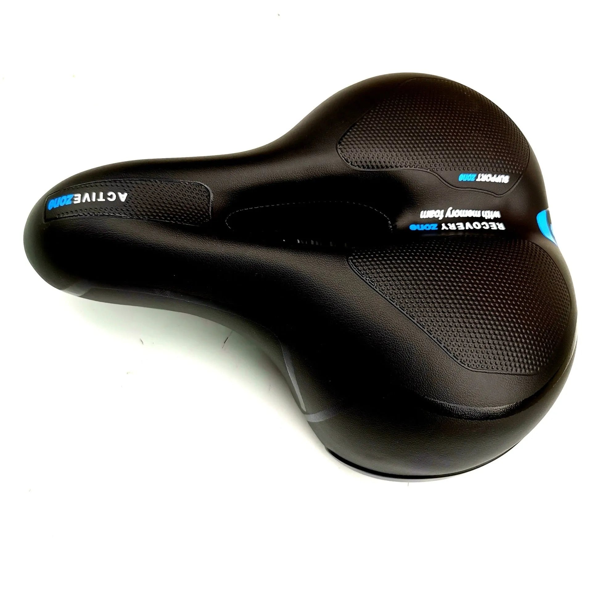 Mountain bike seat cushion with taillight black edge 260x190mm night riding ventilated saddle